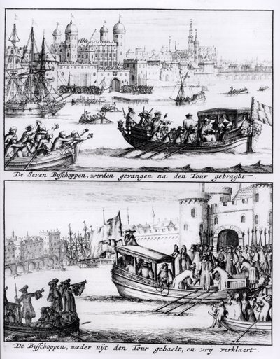 Les sept évêques vont à la Tour, 1688 - English School